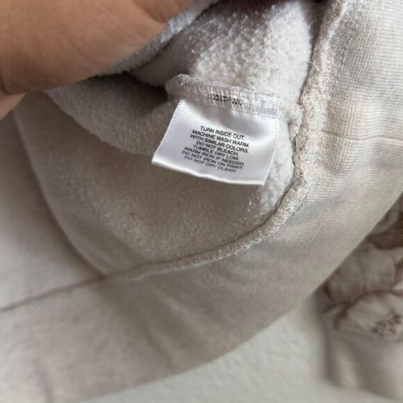 Laura Scott Women's Cream and Tan Sweatshirt - Picture 3 of 6